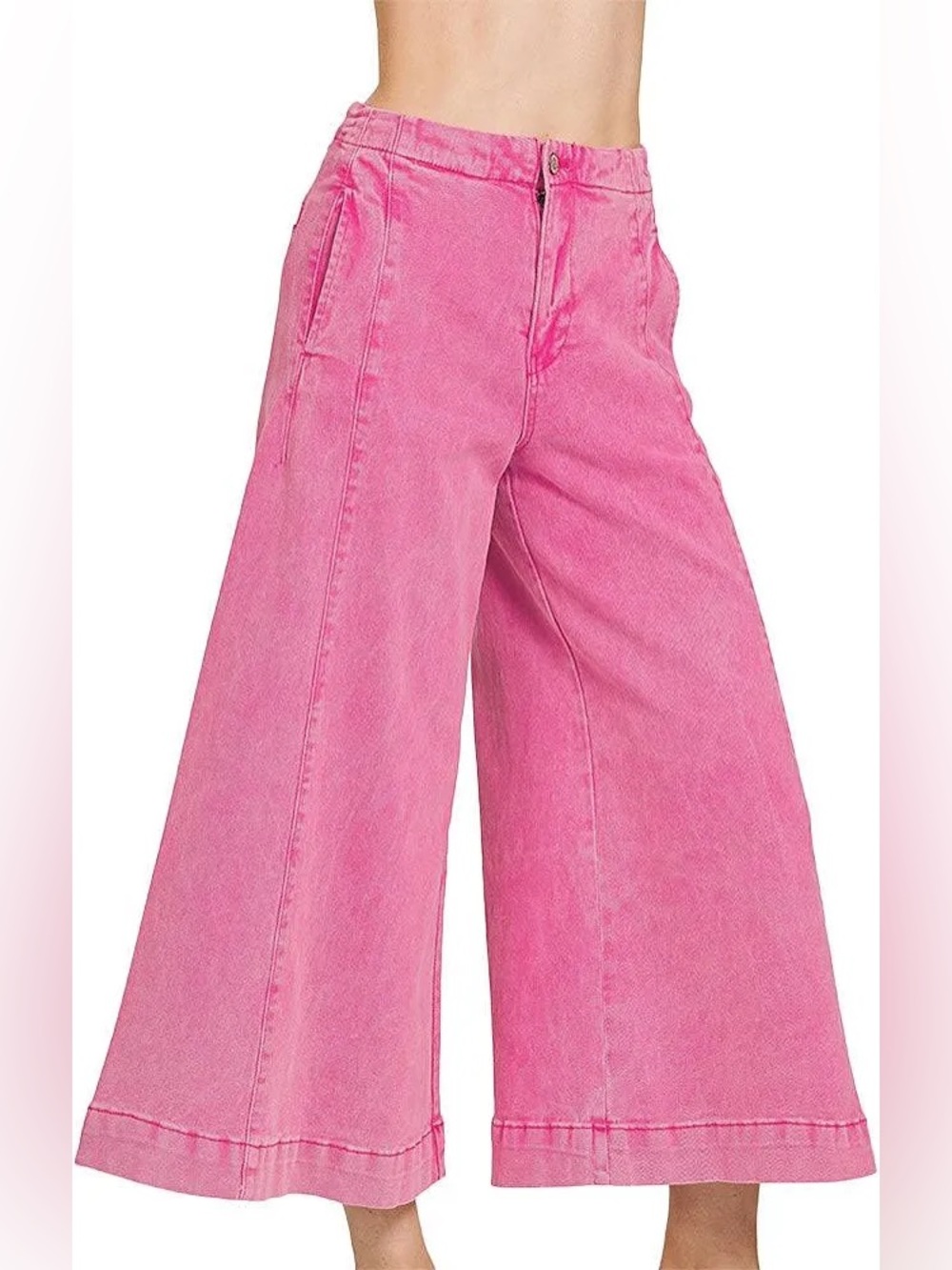 Zenana Outfitters Girls' Pink Wide-Leg Sweatpant Joggers